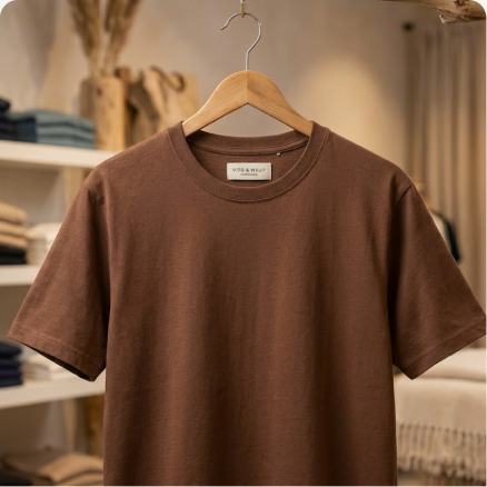 Custom round neck t-shirt ready for branding